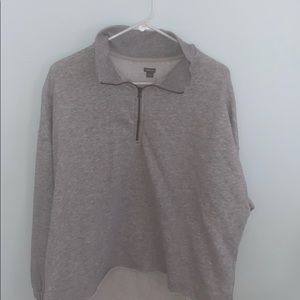 super cute Aerie quarter zip in light grey